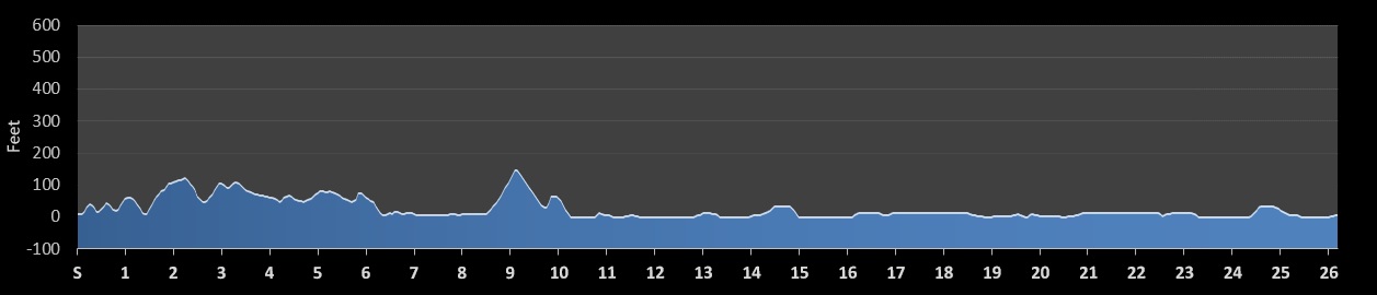 Auckland Marathon Elevation Profile