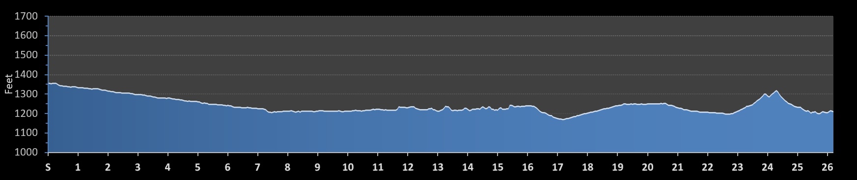 Phoenix Marathon Elevation Profile