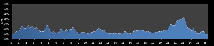 Race the Lake Marathon Elevation Profile